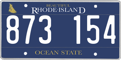RI license plate 873154