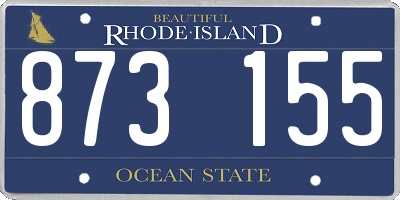 RI license plate 873155