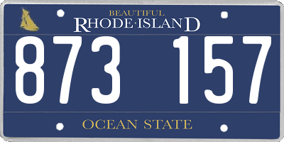 RI license plate 873157