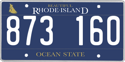 RI license plate 873160