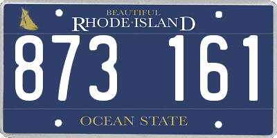 RI license plate 873161