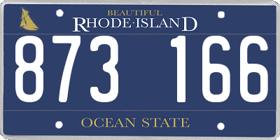 RI license plate 873166