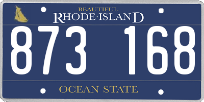 RI license plate 873168