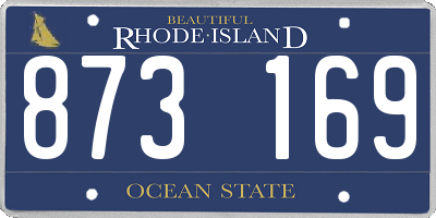 RI license plate 873169