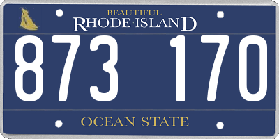 RI license plate 873170