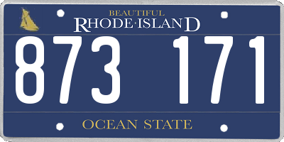 RI license plate 873171
