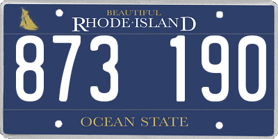 RI license plate 873190