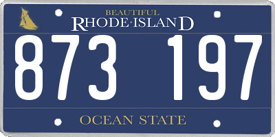 RI license plate 873197