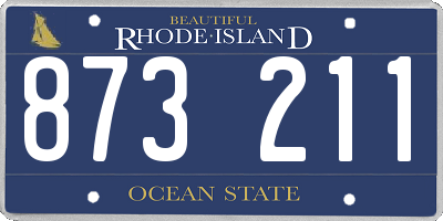 RI license plate 873211