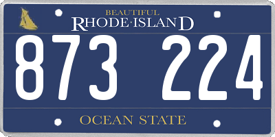 RI license plate 873224