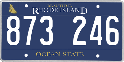 RI license plate 873246