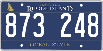 RI license plate 873248