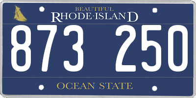 RI license plate 873250