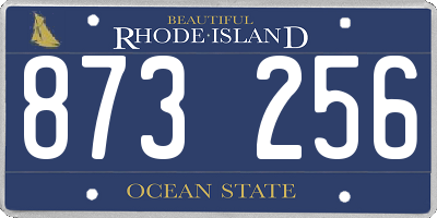 RI license plate 873256
