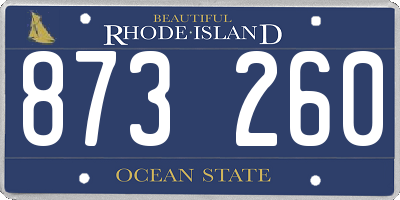 RI license plate 873260