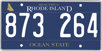 RI license plate 873264