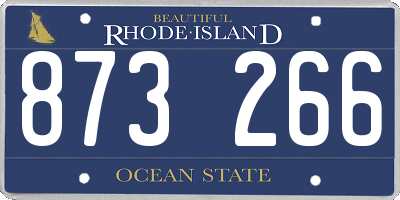 RI license plate 873266