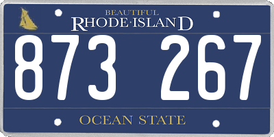 RI license plate 873267