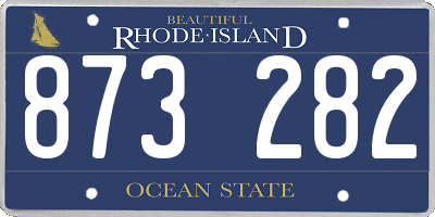 RI license plate 873282