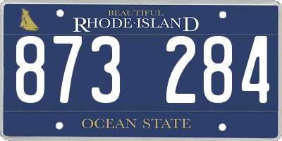 RI license plate 873284
