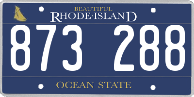 RI license plate 873288