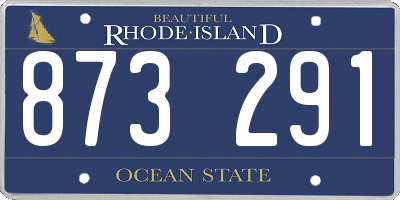RI license plate 873291