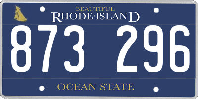 RI license plate 873296