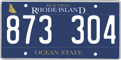 RI license plate 873304
