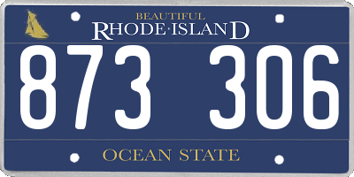 RI license plate 873306