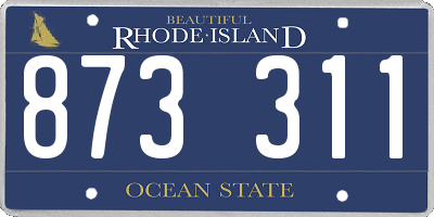 RI license plate 873311