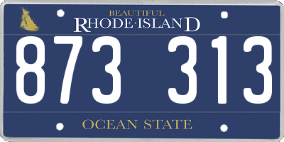 RI license plate 873313