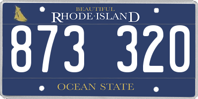 RI license plate 873320