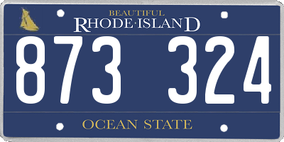 RI license plate 873324
