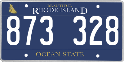 RI license plate 873328