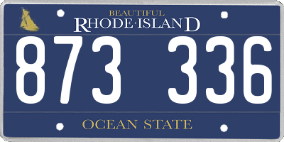 RI license plate 873336