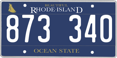 RI license plate 873340