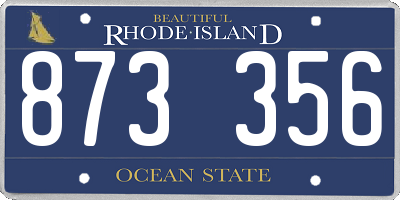 RI license plate 873356