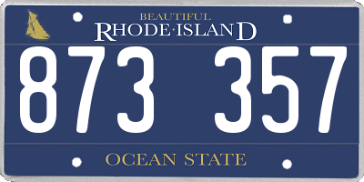 RI license plate 873357