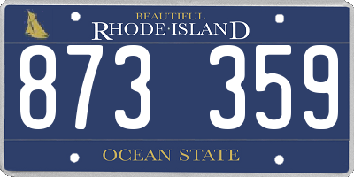 RI license plate 873359