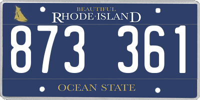 RI license plate 873361
