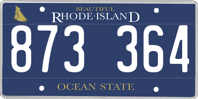 RI license plate 873364