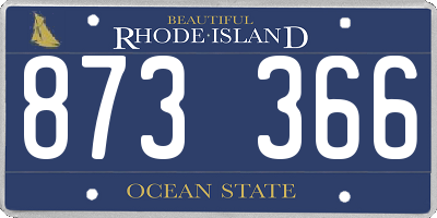 RI license plate 873366
