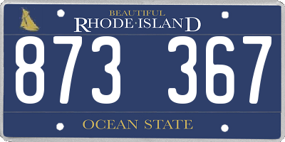 RI license plate 873367
