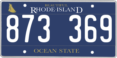 RI license plate 873369