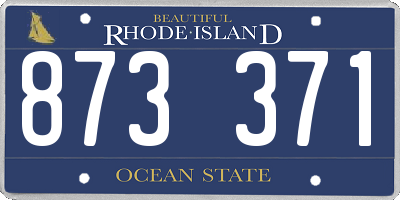 RI license plate 873371