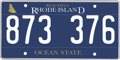 RI license plate 873376