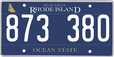 RI license plate 873380