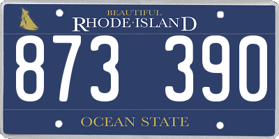 RI license plate 873390