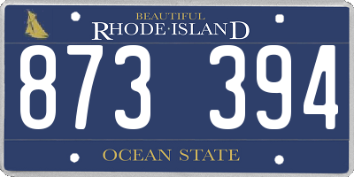 RI license plate 873394
