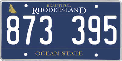 RI license plate 873395